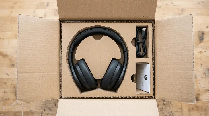 Cardboard insert holding a product inside a mailer box